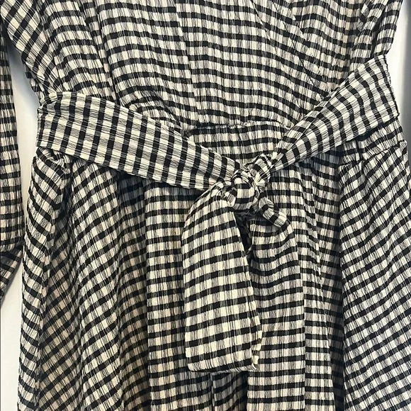 Selected /Femme Black and White Gingham Dress - Picture 3 of 8